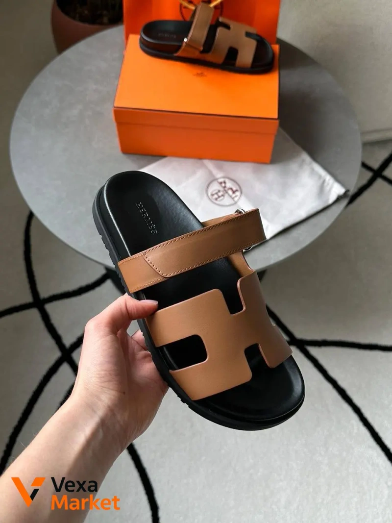 Hermes Chypre Sandals Naturel Calfskin — фото 5