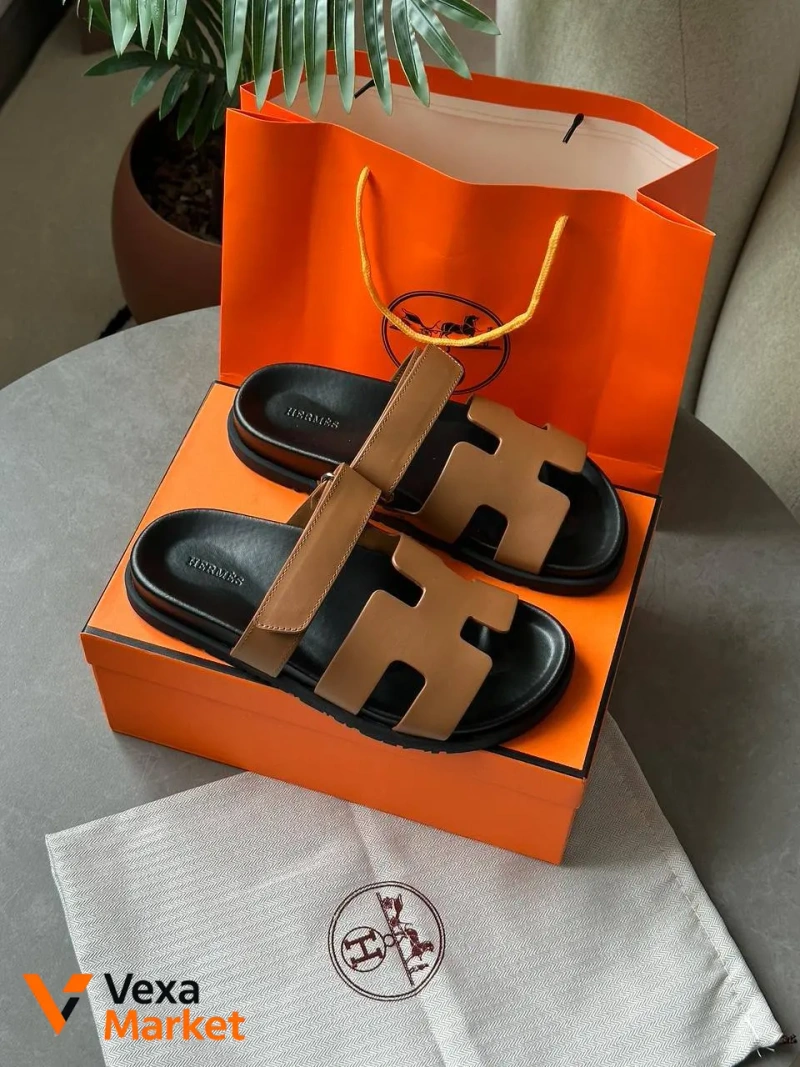 Hermes Chypre Sandals Naturel Calfskin — фото 6