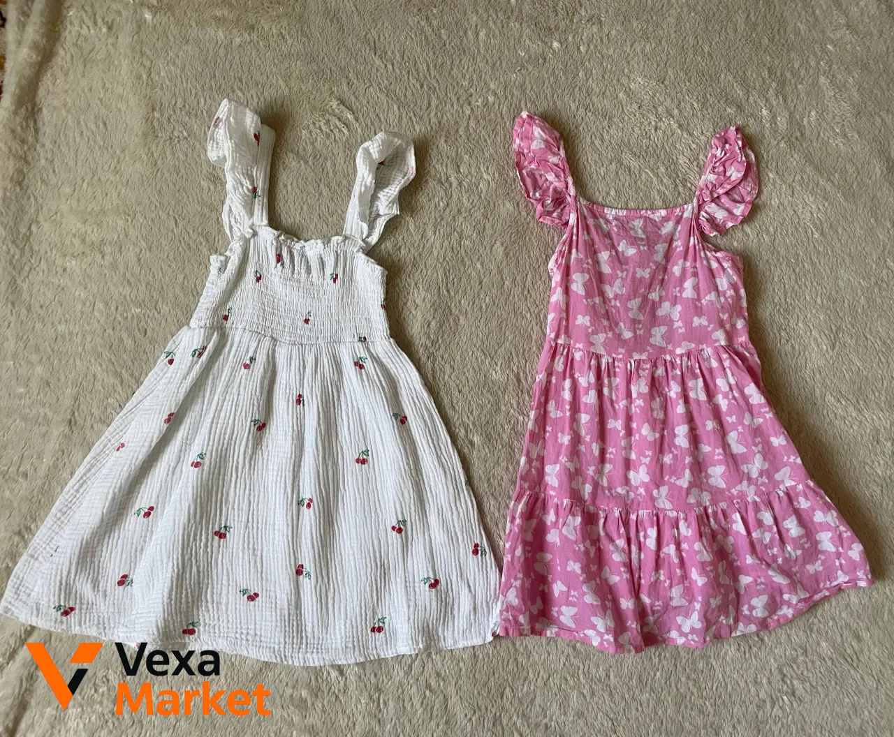 Детские платья из муслина и хлопка, размер 5-6 лет (110-116 см)