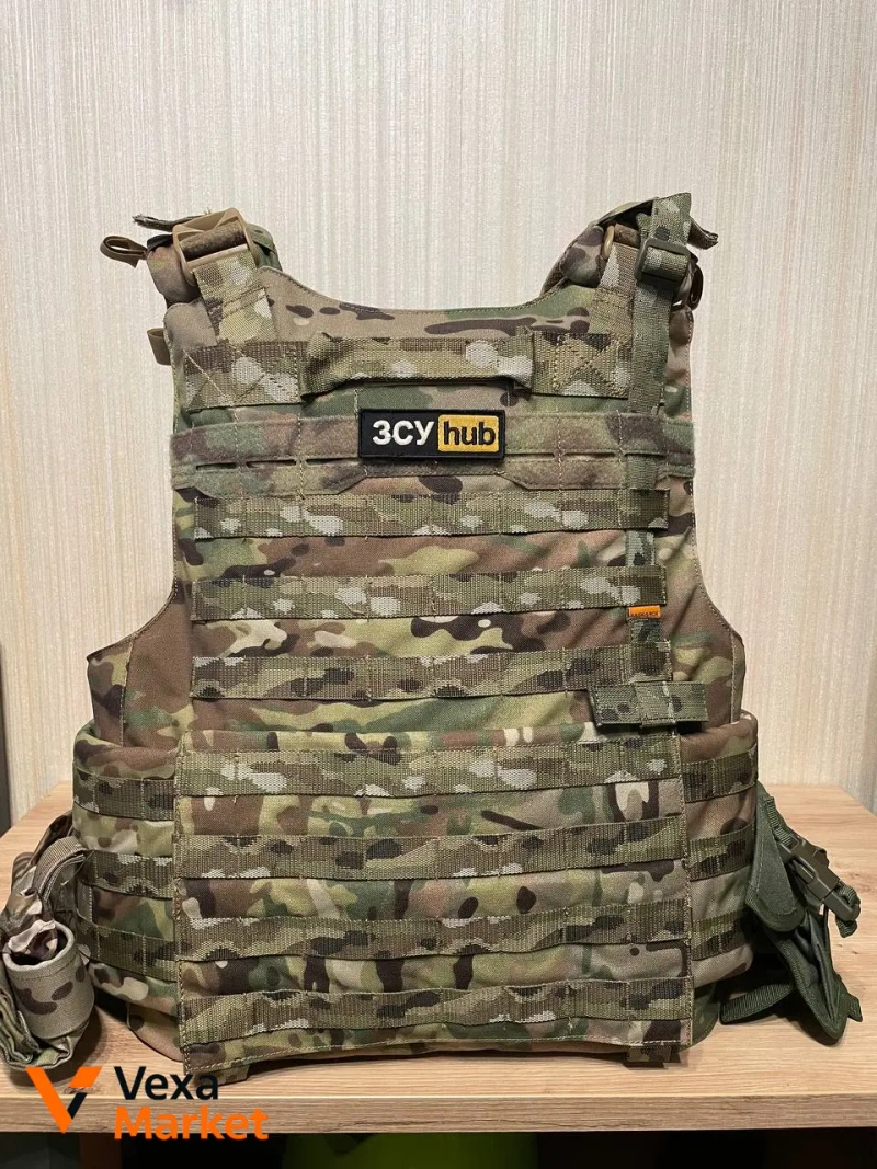 Бойовий бронежилет IBV-2 Мультикам L/XL з балістичними пакетами та плитами 6 класу — фото 2