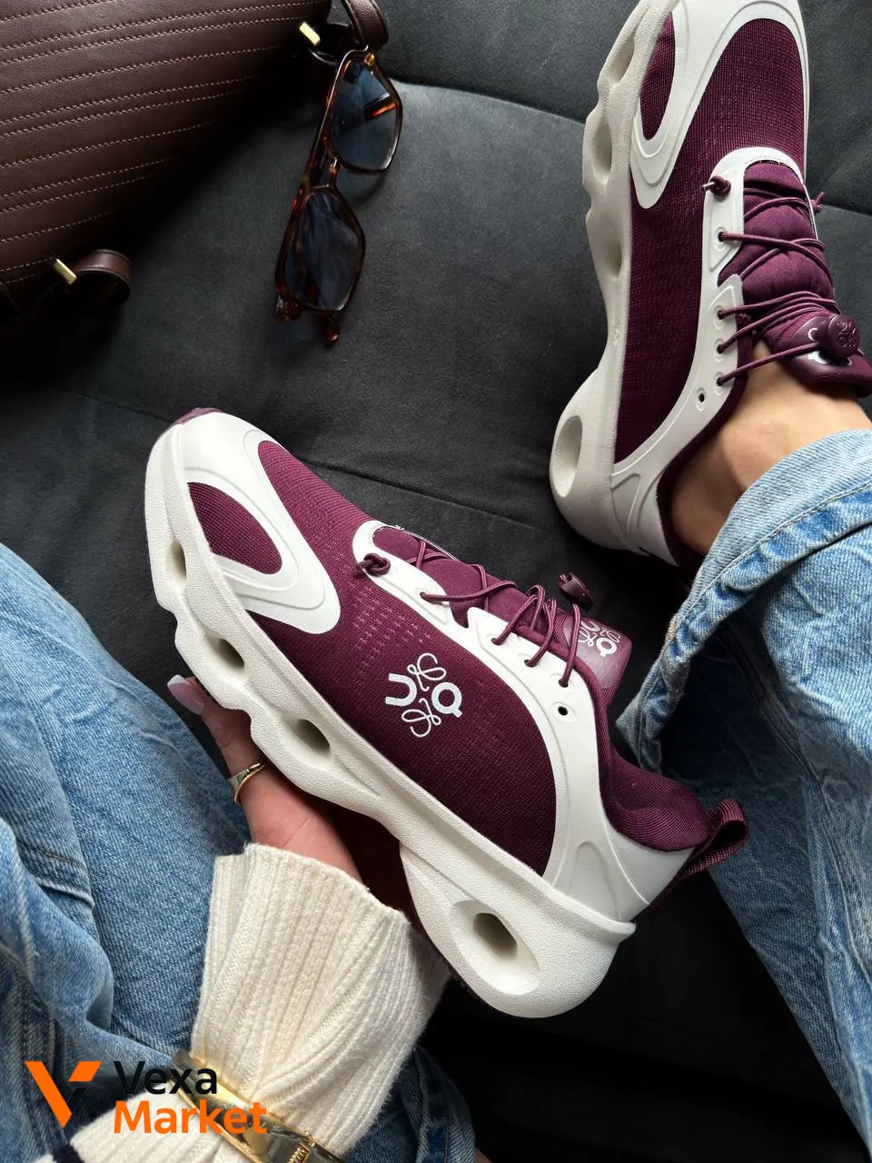 On Cloudsolo x Loewe White/Bordo