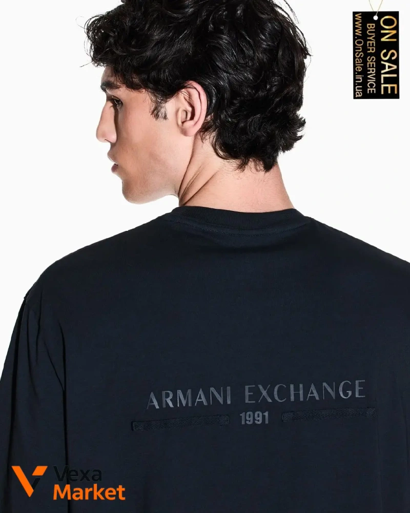Мужская футболка Armani Exchange 100% хлопок с эффектом потертости — фото 5