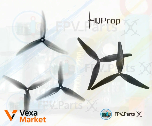 Пропелери HQProp (полікарбонат, армований нейлон, UDCProp) для FPV дронів