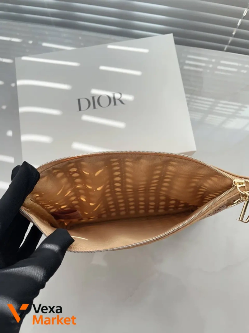 Плетений клатч-косметичка Dior з ротангу — фото 3