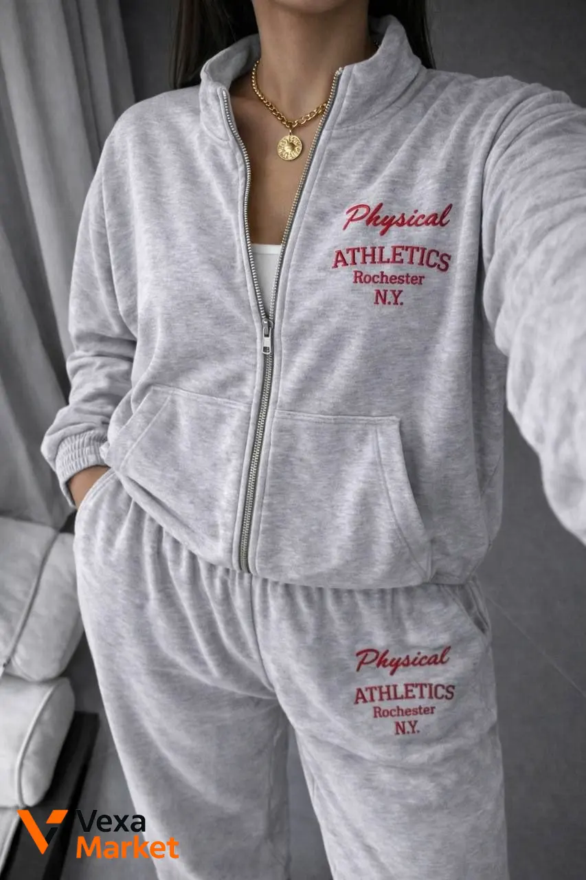 Велюровый костюм с вышивкой "Physical Athletics Rochester N.Y."