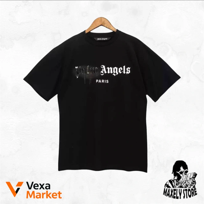 Palm Angels Футболка мужская черная — фото 2