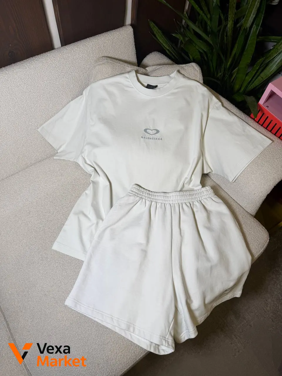Костюм Balenciaga женский летний из 100% хлопка