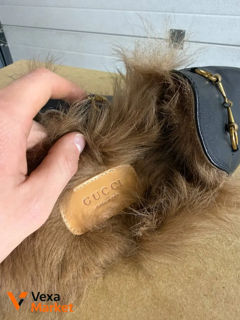 Мюлі Gucci жіночі шкіряні чорні розмір 39 — фото 2