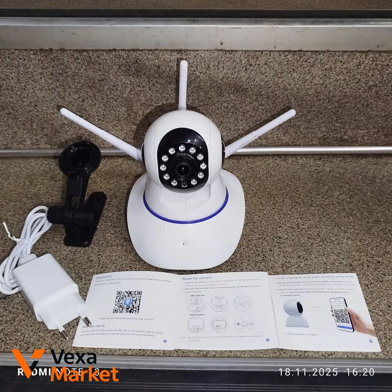 IP камера Wi-Fi поворотная 720p 2.8мм с ИК-подсветкой и датчиком движения