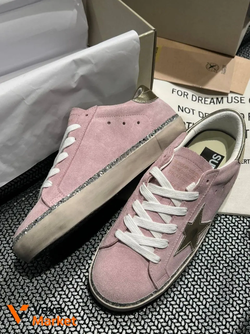 Кросівки Golden Goose GGDB натуральна замша рожеві — фото 3