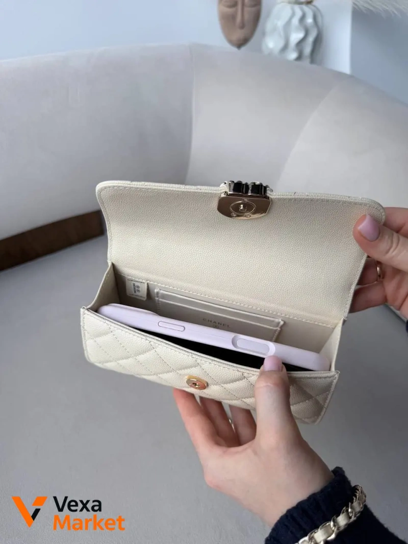 Chanel Mini Beige Натуральная кожа — фото 6