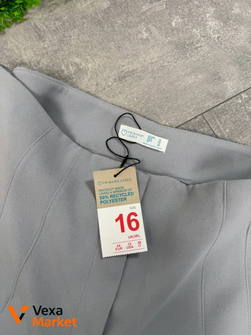 Брюки Primark сіро-блакитні висока посадка UK 16 / 50 — фото 3