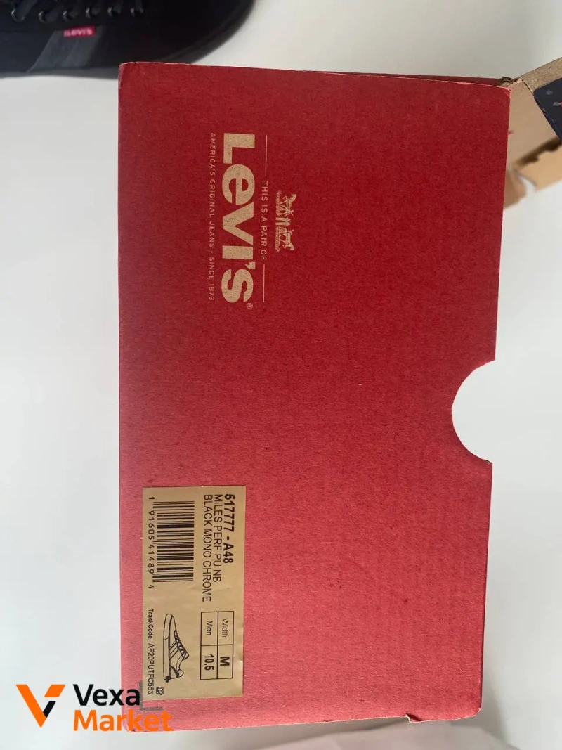 Мужские кеды Levi’s 517777-A48 Black Mono Chrome EUR 44.5 — фото 4