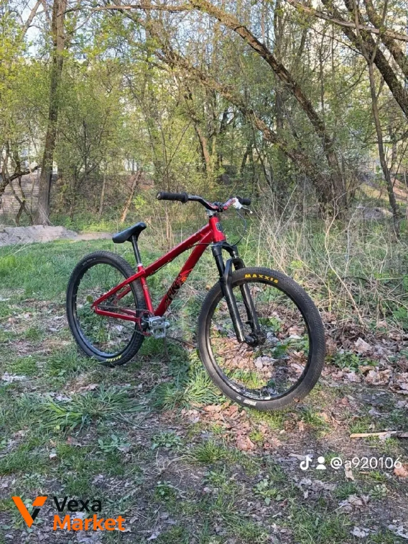 Dirt Jump Bike Red Frame M-L Size — фото 3