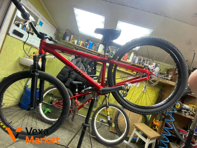 Dirt Jump Bike Red Frame M-L Size — фото 7