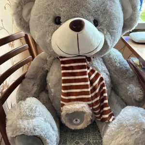 Ведмедик Тедді Плюшевий 65 см Сірий I Love You