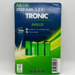Аккумуляторы TRONIC AA 2500 mAh NiMH 1.2V (4 шт.)