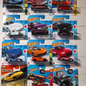 Колекційні машинки Hot Wheels та Matchbox: Bugatti, Nissan, Mazda, Toyota