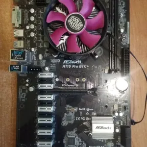 Комплект ASRock H110 Pro BTC+ LGA1151 ATX + Процесор 4 потоки
