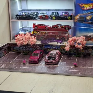 Діорама для моделей Hot Wheels 1:64 JDM Гараж Парковка