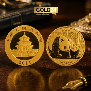 Золота монета China Panda 2011 31.1г Gold 999