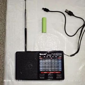 Радиоприемник RX с аккумулятором, фонарем и USB/SD