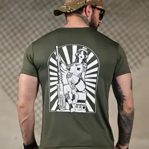 Футболка тактична з принтом "Tactical Girls", CoolMax, Україна