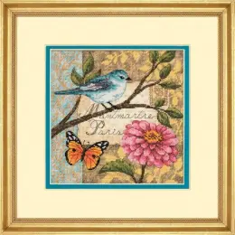 Набір для вишивання хрестиком Dimensions "Bird Poste//Пташина пошта" 15x15 см