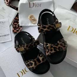 Dior D10R Sandals Leopard Black