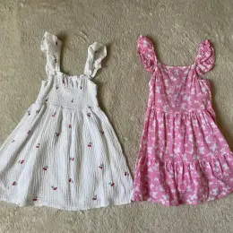 Детские платья из муслина и хлопка, размер 5-6 лет (110-116 см)