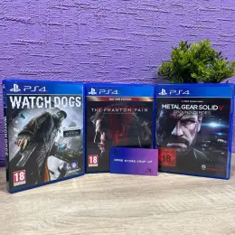 Набор из 3 игр для PS4: Watch Dogs, The Phantom Pain, Metal Gear Solid V