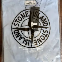 Футболка Stone Island блакитна чоловіча розмір M, L