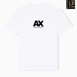 Мужская футболка Armani Exchange белая 100% хлопок