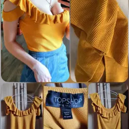 Женский комплект: гольфы, топ Topshop, футболка в подарок