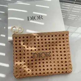 Плетений клатч-косметичка Dior з ротангу
