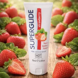 Съедобный лубрикант Superglide Strawberry на водной основе, 75 мл