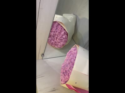 Букет із стразами Winter blush, штучні квіти з паперу, 33см