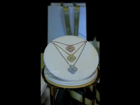 Van Cleef & Arpels Vintage Alhambra Pendant 18K Gold Diamonds