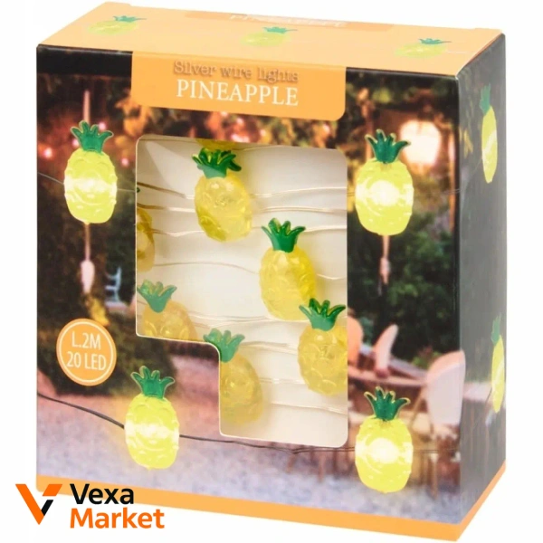 Декоративна LED-гірлянда "Ананас" Silver Wire Lights Pineapple, 2 м, 20 LED