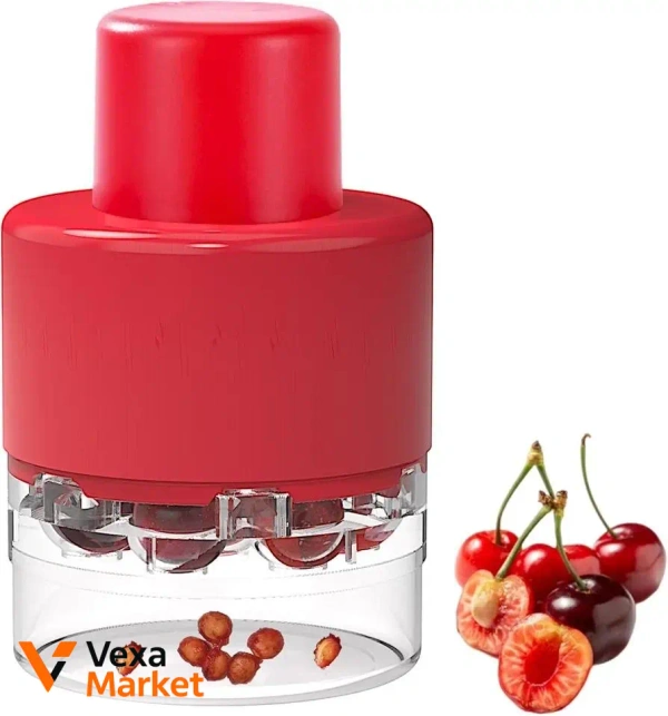 🍒 Firjuty Cherry Pitter Tool - пристрій для видалення кісточок з вишень та оливок, червоний