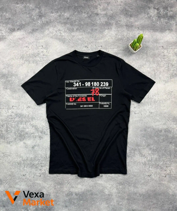 Футболка Diesel Air Waybill Graphic Print