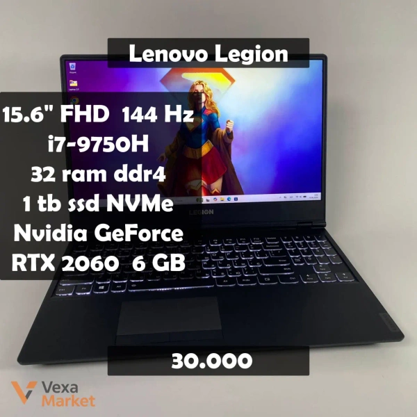 Игровой ноутбук Lenovo Legion Y540-15IRH Intel Core i7-9750H, 32GB RAM, 1TB SSD, RTX 2060 6GB, 144Hz