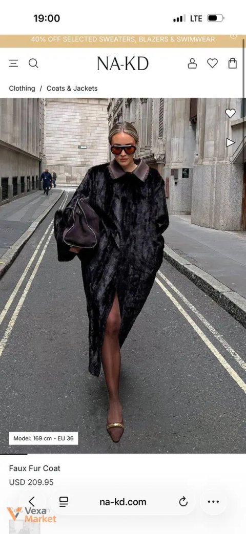 NA-KD Faux Fur Coat M (38)