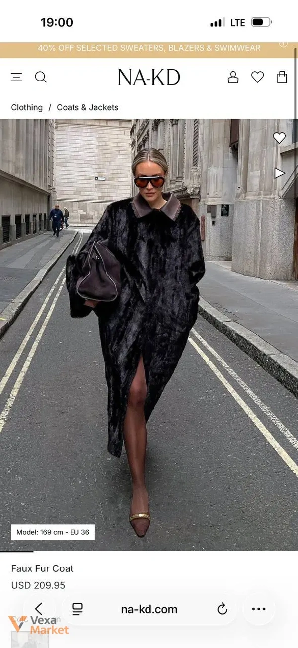 NA-KD Faux Fur Coat M (38)