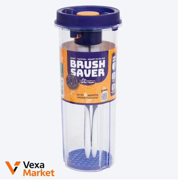 Набір малярних пензлів 2 шт + вакуумний контейнер Brush Saver