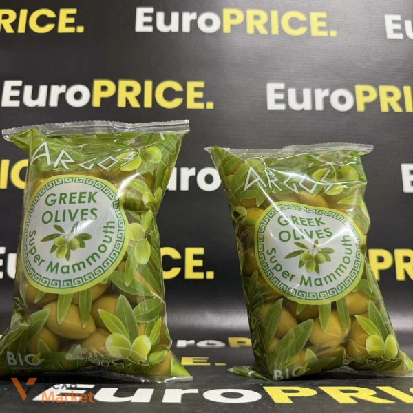 Оливки гіганти з кісточкою Greek Olives Super Mammoth Bio 900г