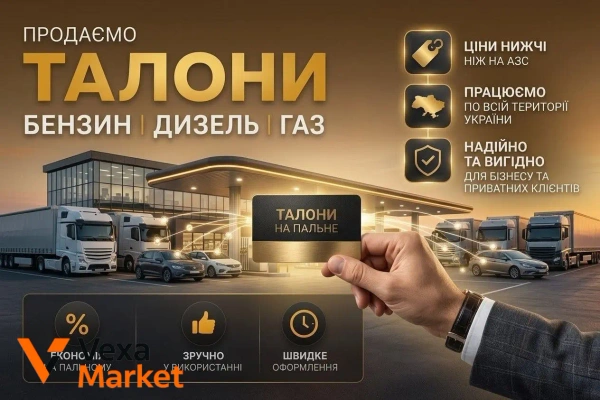 Паливні талони А-95, ДП від UKRNAFTA, OKKO, WOG, UPG