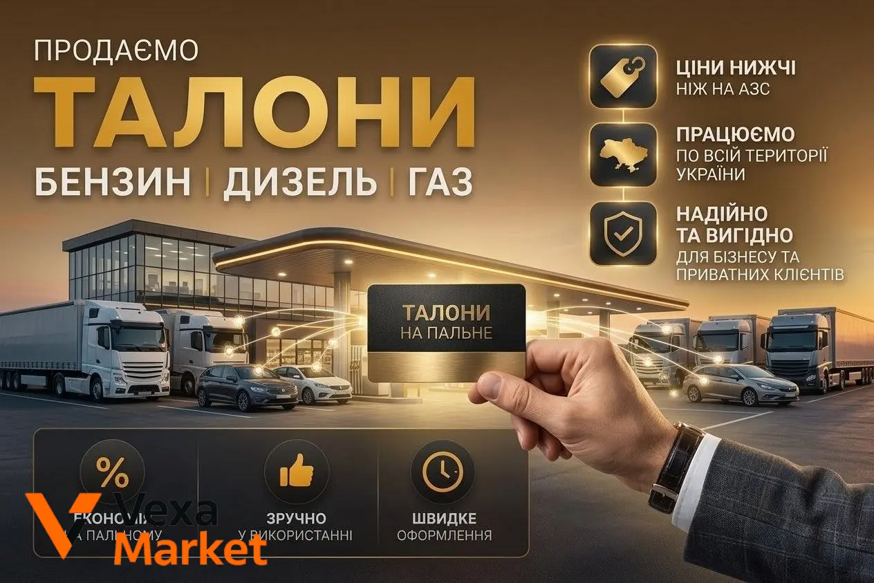 Паливні талони А-95, ДП від UKRNAFTA, OKKO, WOG, UPG