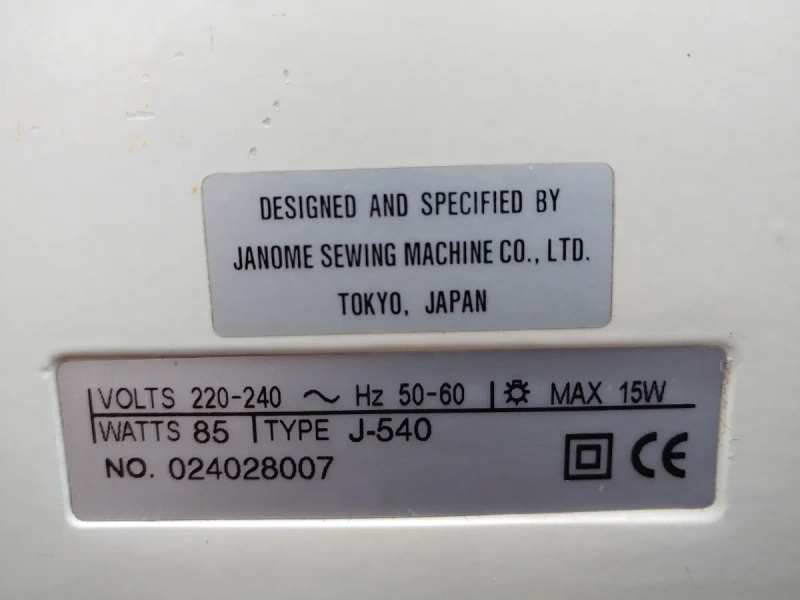 Швейная машина Janome J-540 (В рабочем состоянии + инструкция) — фото 7