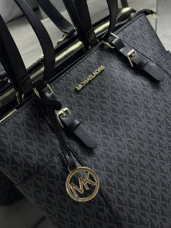 Michael Kors Charlotte Top Zip Tote Shoulder Bag чорний 20220-1 — фото 7